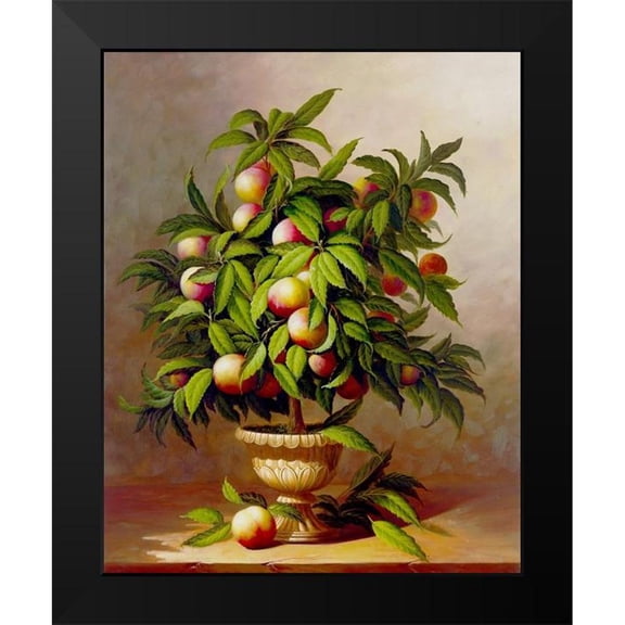 Welby 15x18 Black Modern Framed Museum Art Print Titled - Potted Peach Tree