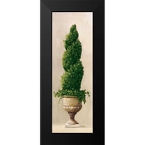 Welby 7x14 Black Modern Framed Museum Art Print Titled - Roman Topiary I