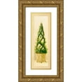 thumbnail image 1 of Welby 7x14 Gold Ornate Wood Framed with Double Matting Museum Art Print Titled - Topiary Traversee II, 1 of 4