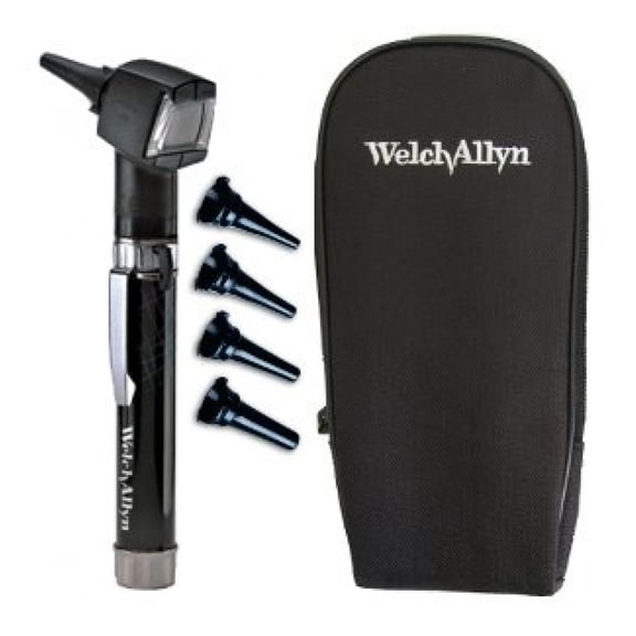 Welch Allyn 22841 Junior Otoscope Pocketscope Set with Handle and Soft Case