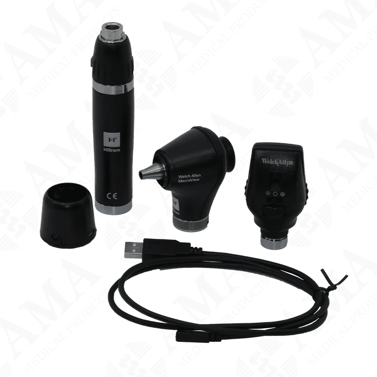 Welch Allyn 3.5V Diagnostic Set with Coaxial LED Ophthalmoscope, MacroView Basic LED Otoscope, one Lithium Ion Rechargeable Power Handle, and Soft Case