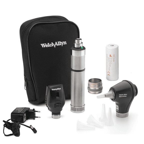 Welch Allyn 3.5V Diagnostic Set with Coaxial LED, MacroView Basic LED Otoscope, 1 Count