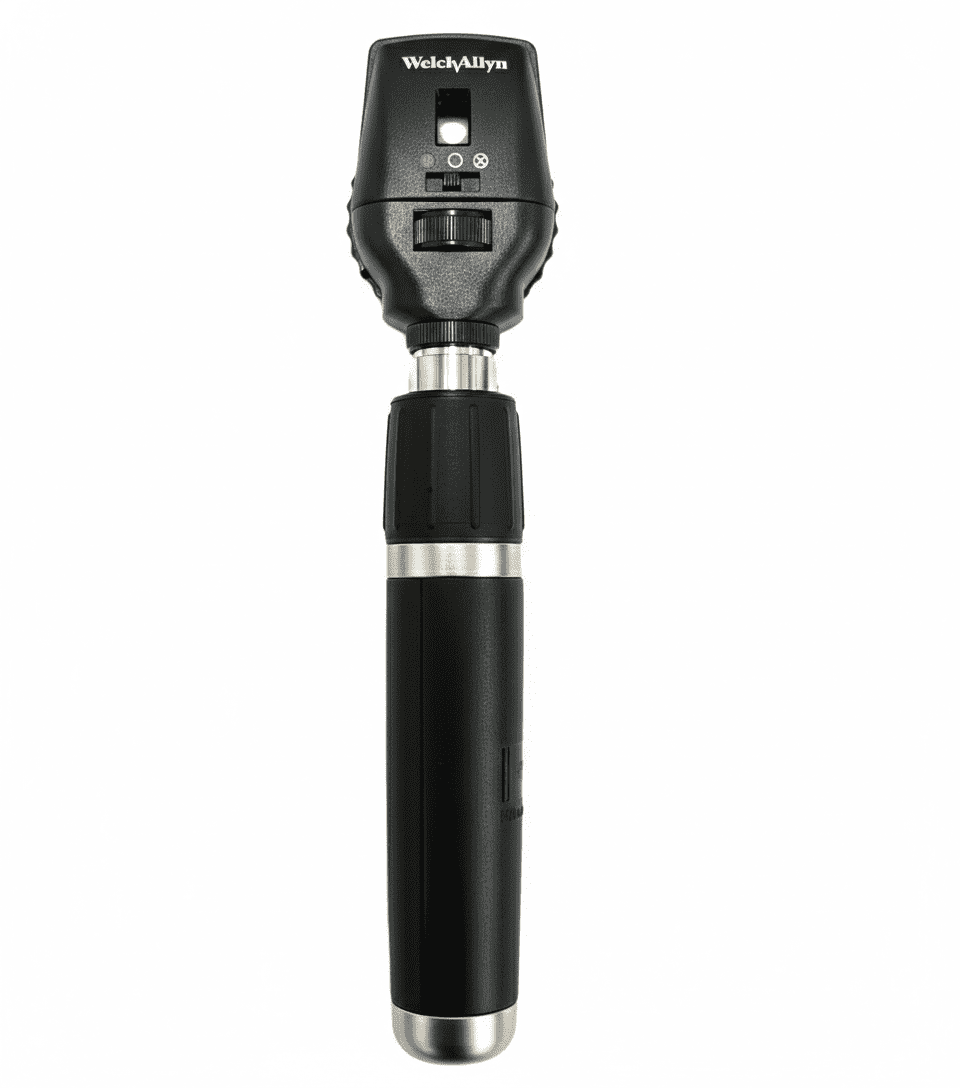 Welch Allyn 3.5V LED Coaxial LED Ophthalmoscope with Lithium Ion USB Rechargeable Handle(Soft Case Included)