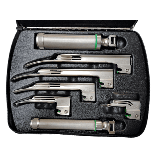 Welch Allyn Complete Fiber Optic Miller Laryngoscope set