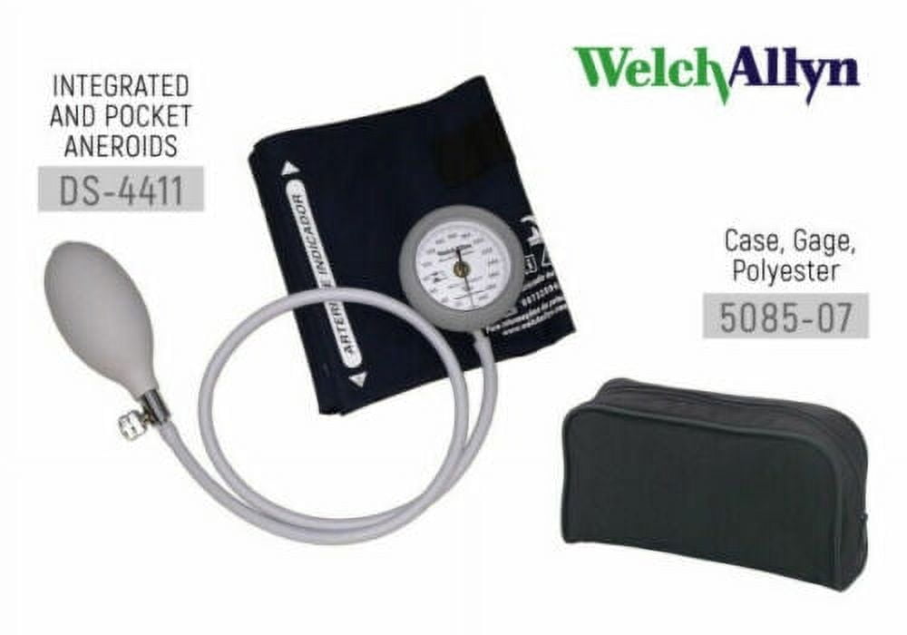 Welch Allyn Dura Shock Sphygmomanometer DS44-11 Handheld Gauge & Adult Cuff