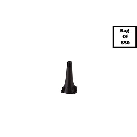 Welch Allyn Ear Speculum Tip Set Round Tip Plastic 2.75 mm Disposable , 850 Per Bag - 52432-U