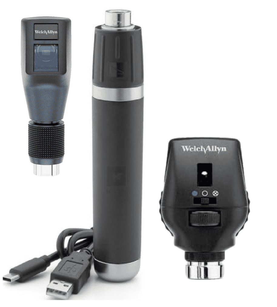 Welch Allyn HPX Streak Retinoscope, LED Ophthalmoscope, Li-on USB Rechargeable Handle Set