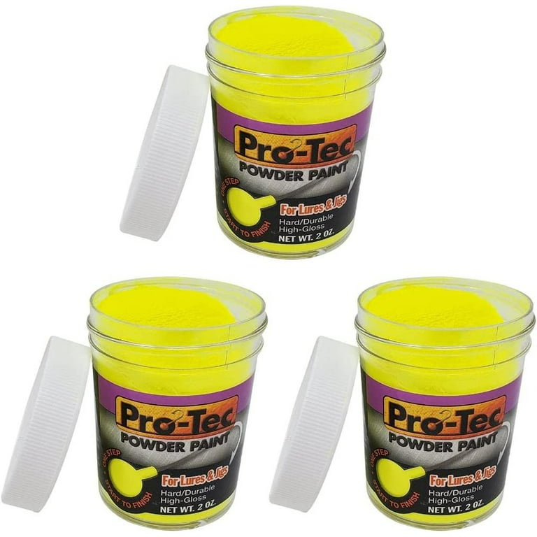 Welch Products 3 Packs of 2oz Pro-Tec Jigs and Lures Powder Paints, Jig  Head Fishing Paint, Fishing Lure Paint - High Gloss Powder Coating Paint 
