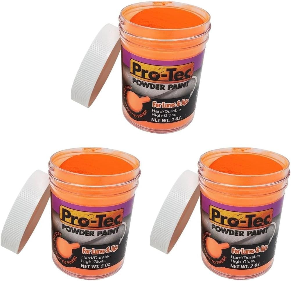 Welch Products 3 Packs of 2oz Pro-Tec Jigs and Lures Powder Paints, Jig Head Fishing Paint, Fishing Lure Paint - High Gloss Powder Coating Paint, Size