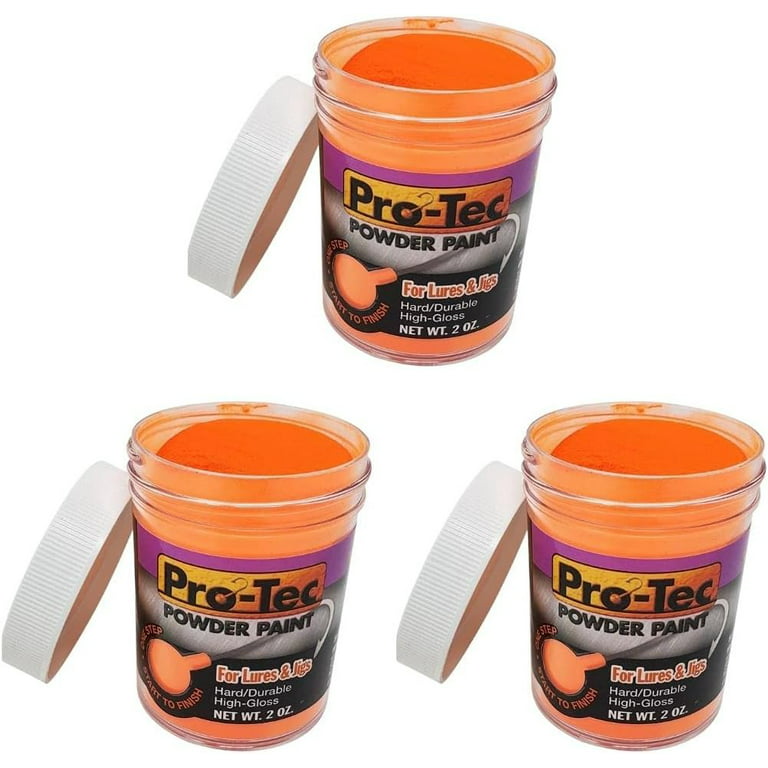 Welch Products 3 Packs of 2oz Pro-Tec Jigs and Lures Powder Paints, Jig Head Fishing Paint, Fishing Lure Paint - High Gloss Powder Coating Paint, Size