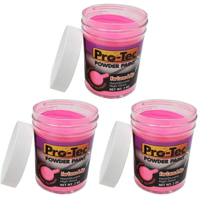 Welch Products 3 Packs of 2oz Pro-Tec Jigs and Lures Powder Paints, Jig  Head Fishing Paint, Fishing Lure Paint - High Gloss Powder Coating Paint