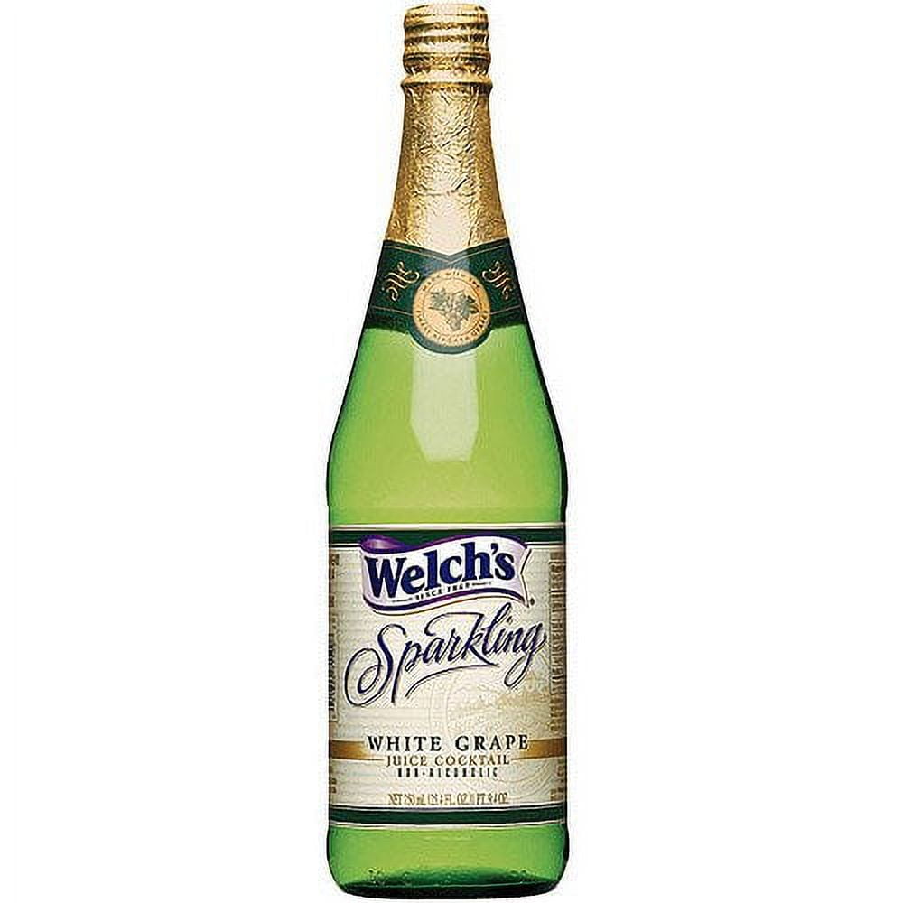 Welch,S Sparkling Grape Juice Cocktail Non Alcoholic 25.4Oz/750Ml Glass Bottle (Pack Of 4