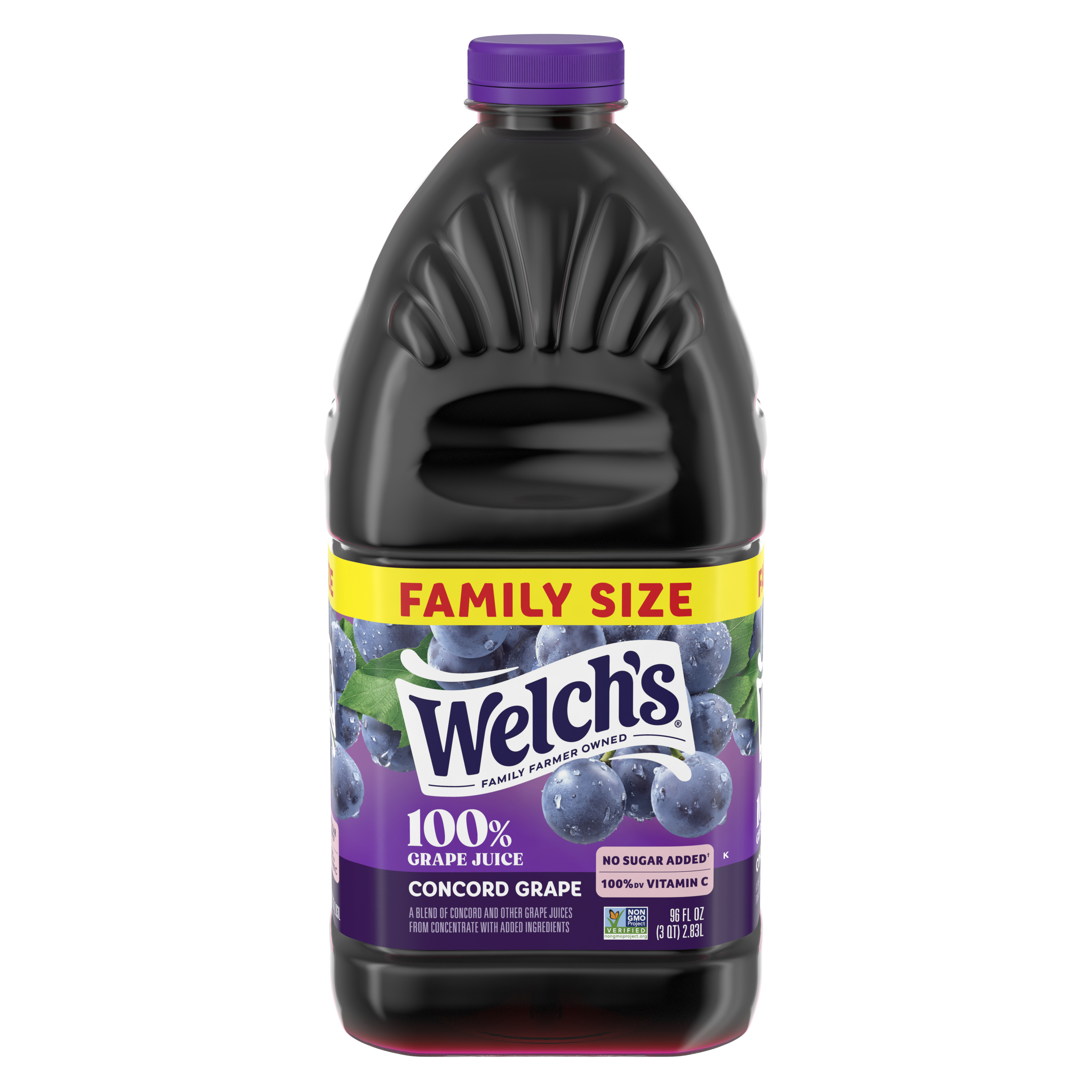 Welch's 100% Grape Juice, Concord Grape, 96 fl oz Bottle - image 1 of 9