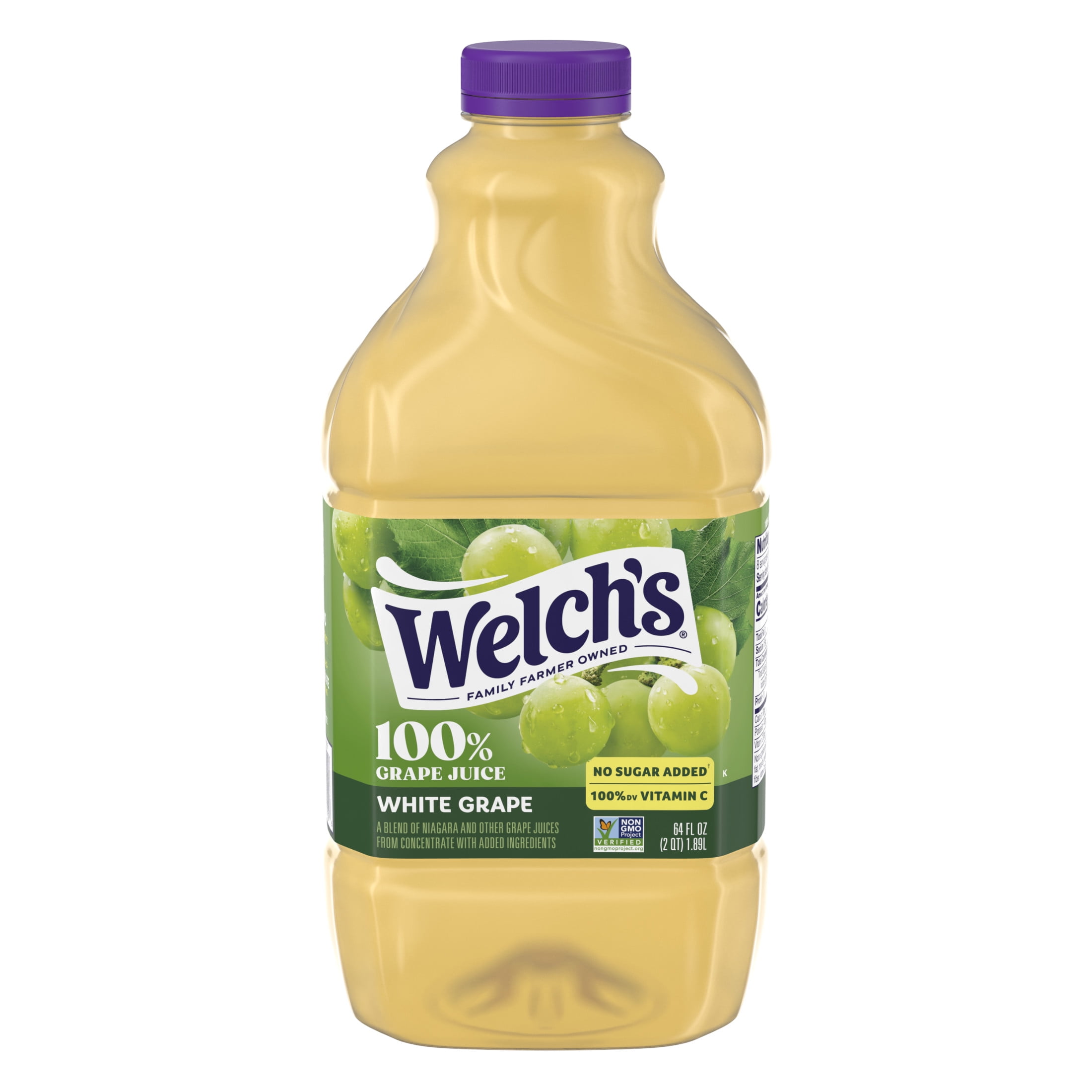 Welch's 100% Grape Juice, White Grape, 64 fl oz Bottle