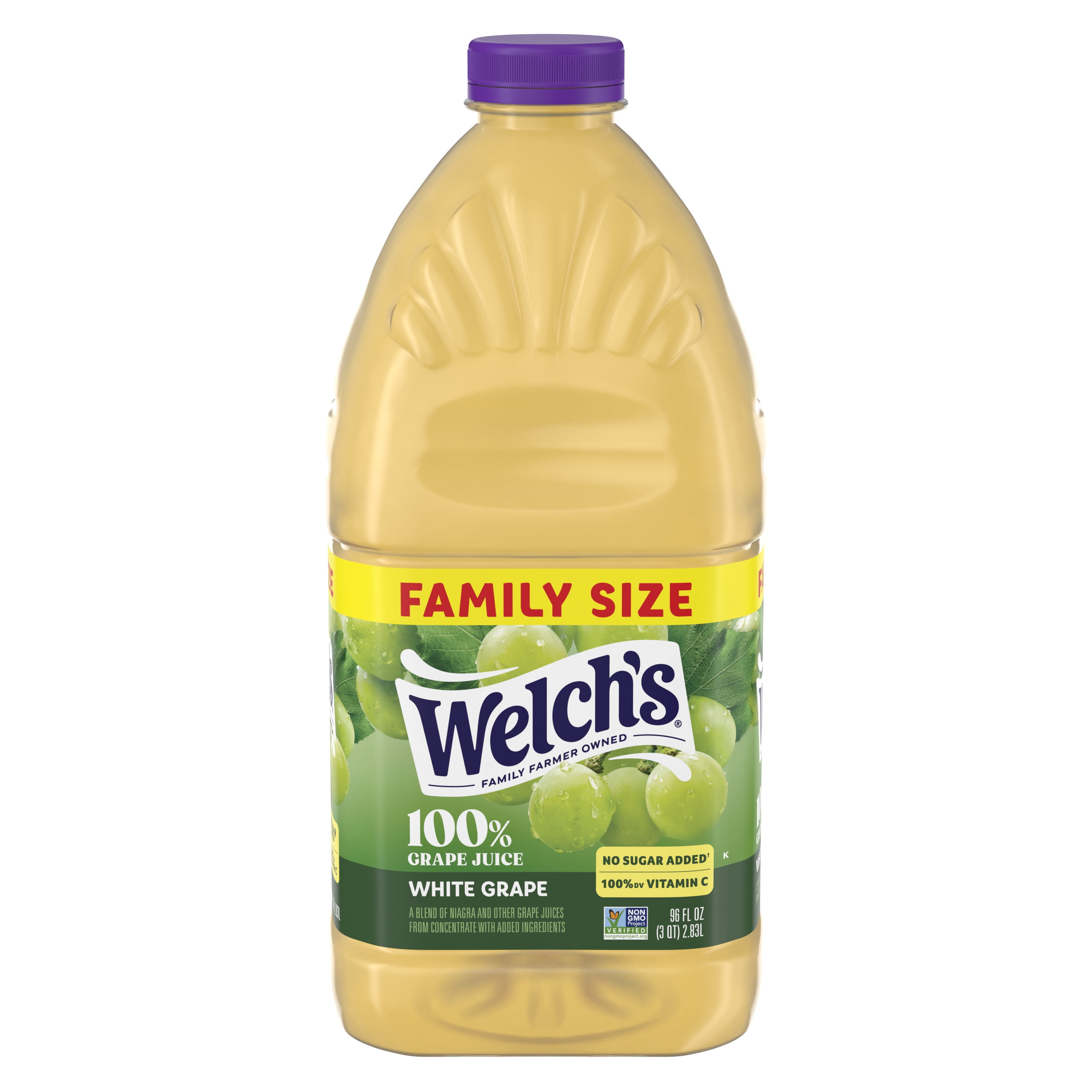 Welch's 100 Grape Juice, White Grape, 96 fl oz Bottle