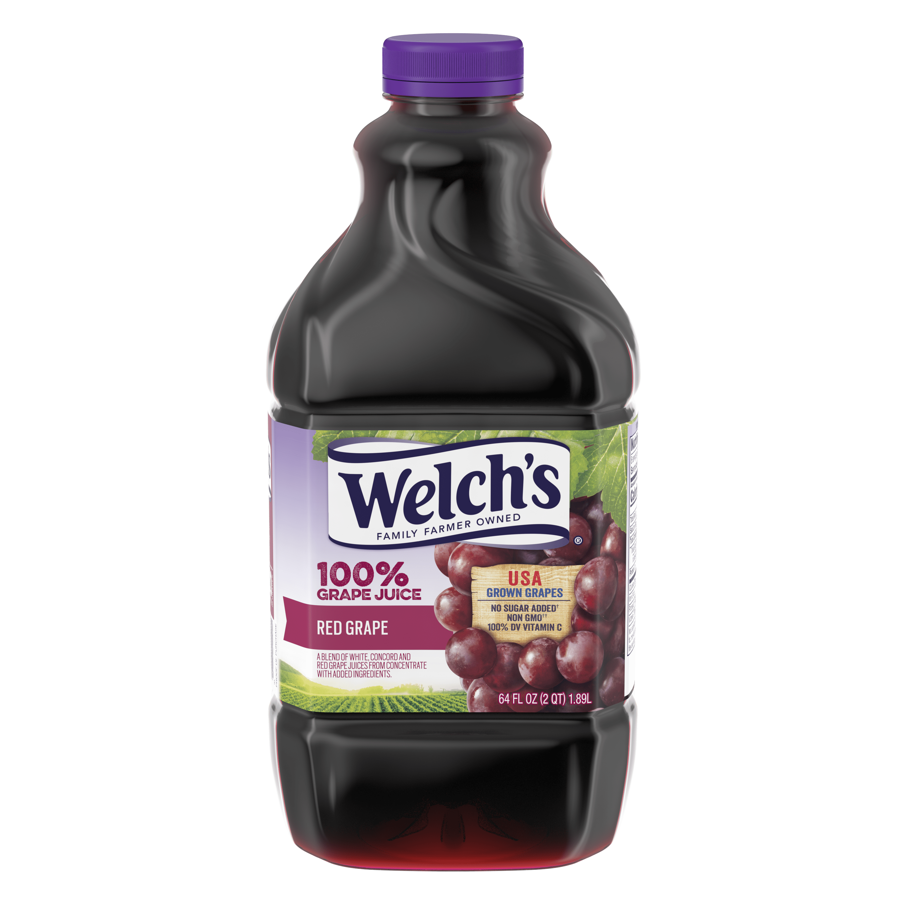 Welch's 100 Juice, Red Grape, 64 fl oz Bottle