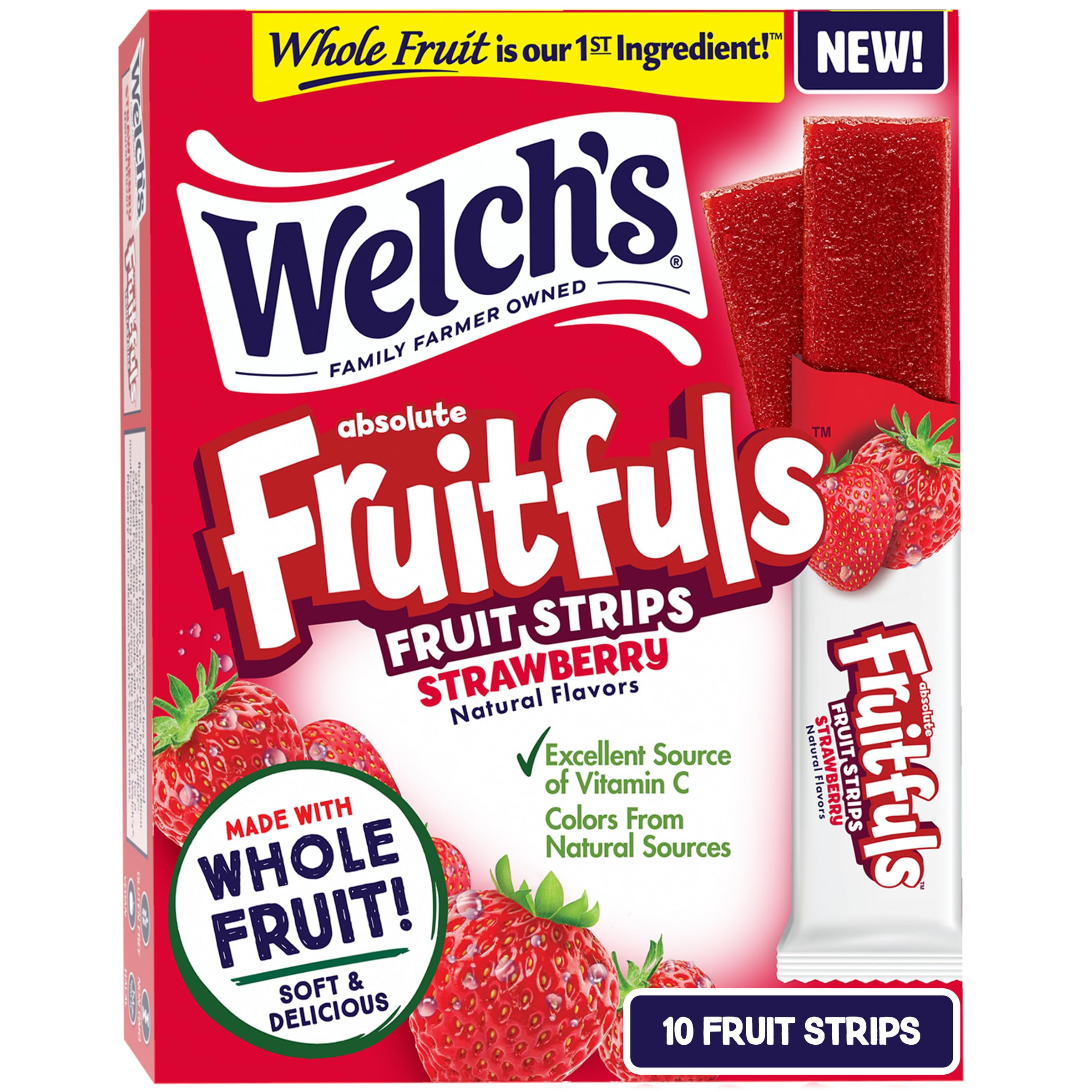 Welch's Absolute Fruitfuls Fruit Strips, HYZ01 Tasty Dried