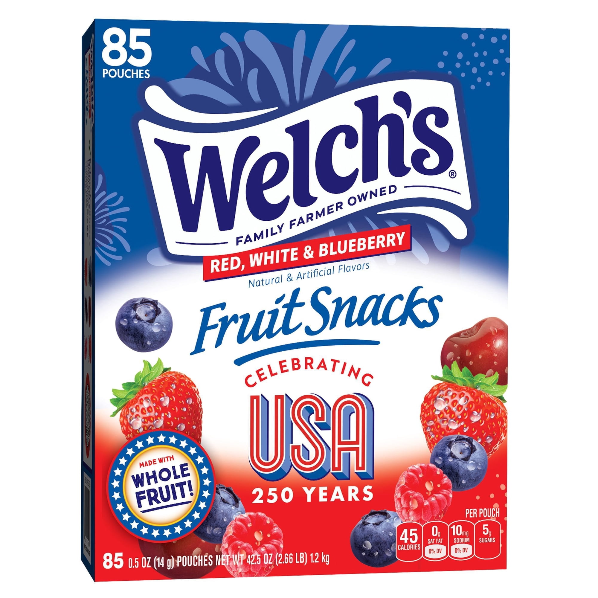 Welch's America's 250th Anniversary Fruit Snacks, 0.5 oz., 85 pk.