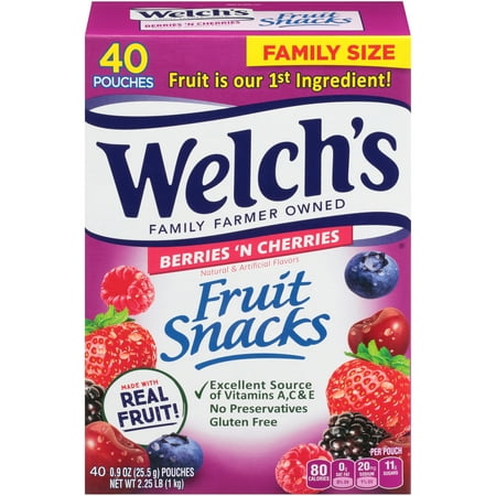 Welch's Family Size Berries 'n Cherries Fruit Snacks 40 ea