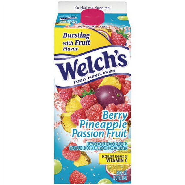 Welch's Berry Pineapple Passion Fruit Juice Cocktail, 64 oz