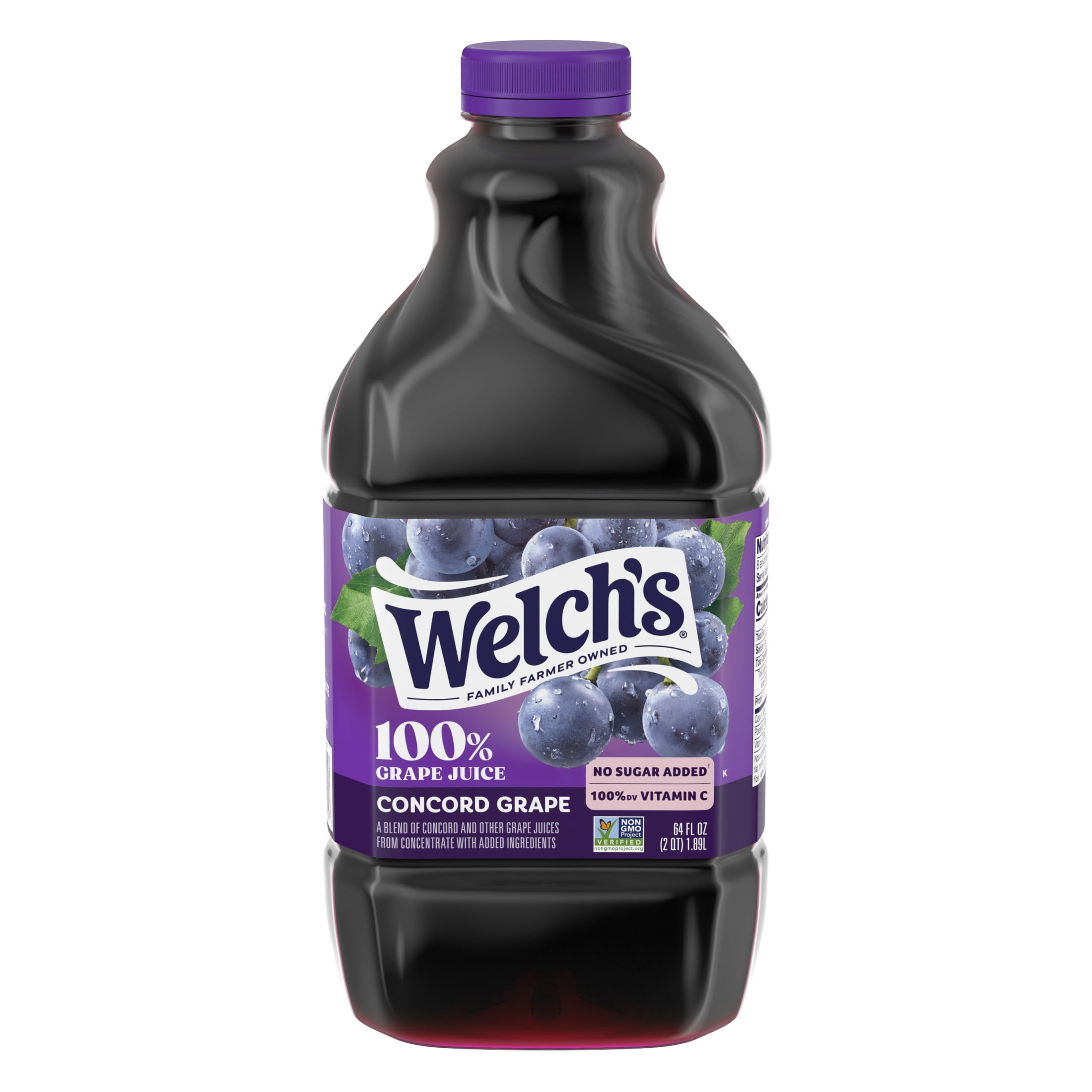 Welch s 100 Grape Juice Concord Grape 64 fl oz Non GMO No Added Sugar