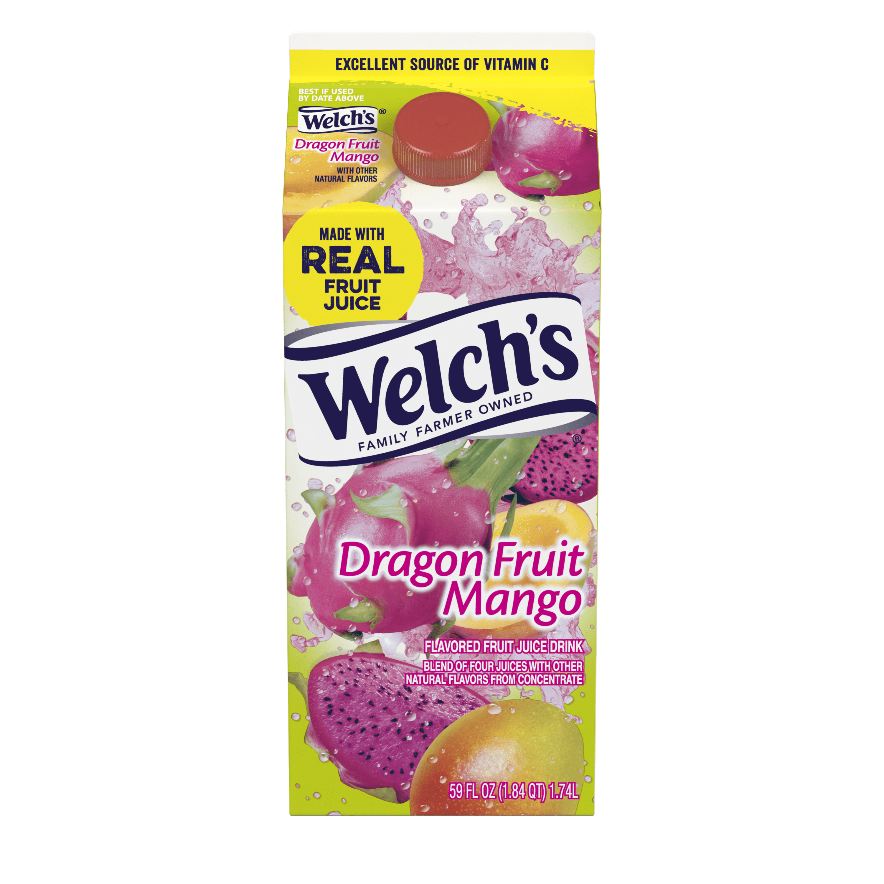 Welch's Dragon Fruit Mango Fruit Juice Drink, 59 fl oz carton
