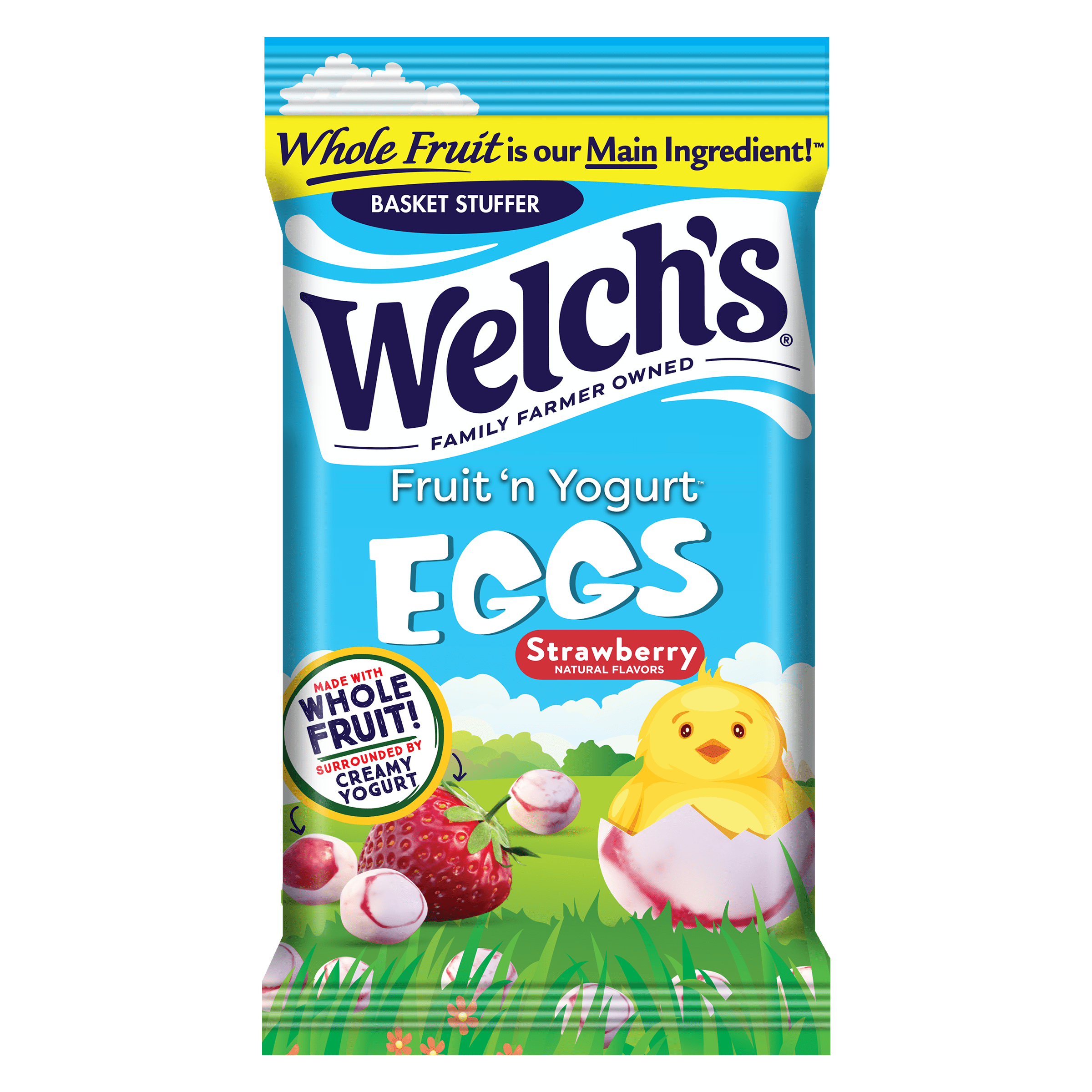 Welch's Fruit Snacks, Easter, Fruit 'n Yogurt Strawberry Eggs, 1.4 oz