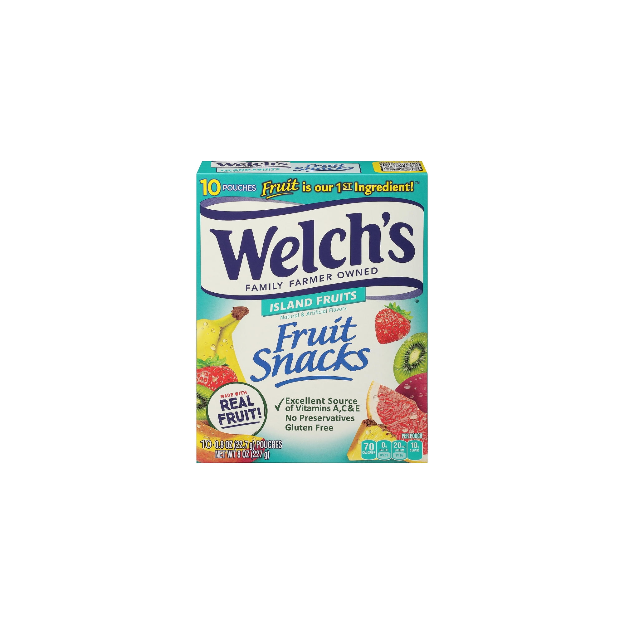 Welch's, Fruit Snacks Island Fruits, 8 Ounce (Pack of 10)