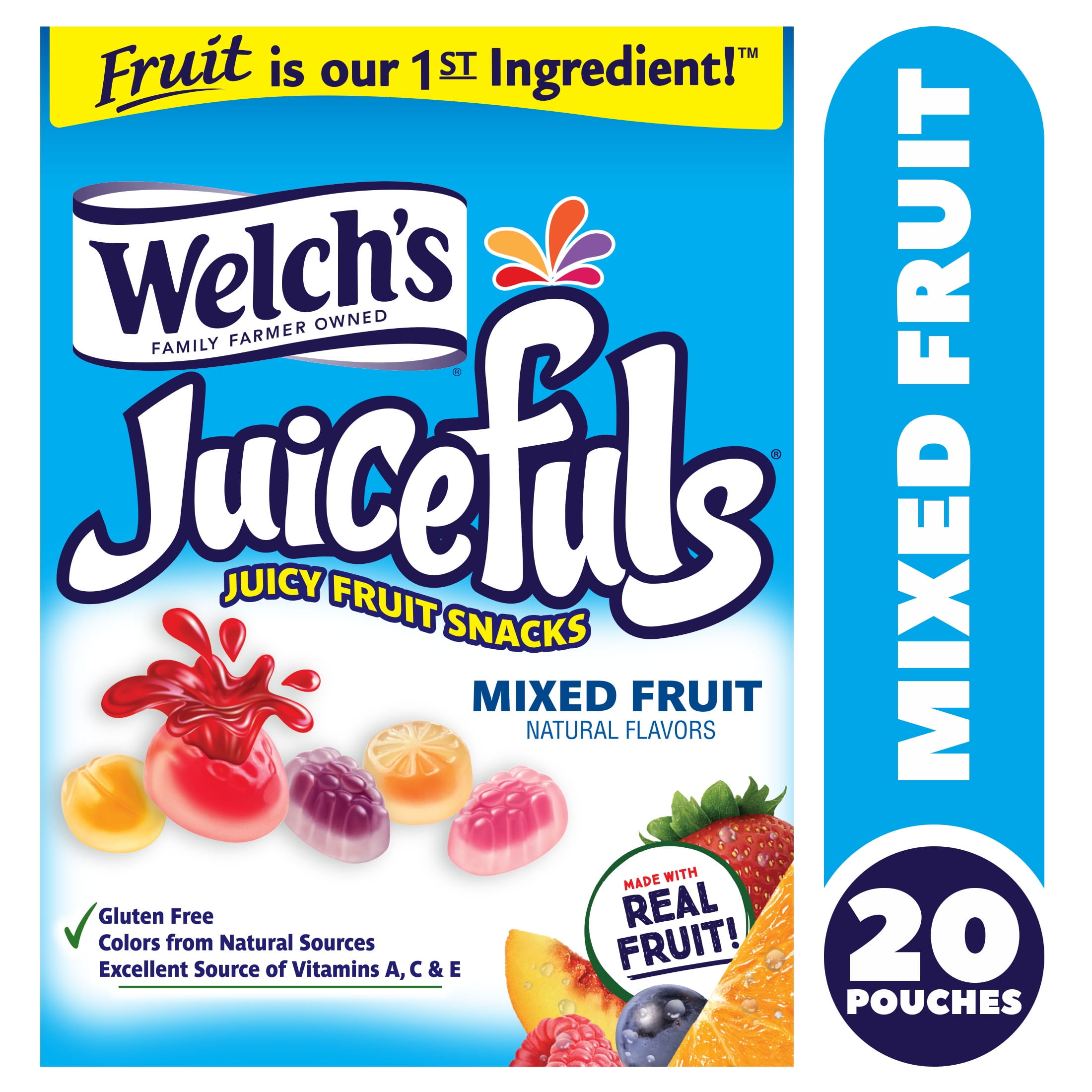 Welch's Fruit Snacks, Juicefuls Mixed Fruit, 1 oz, 20 Pack
