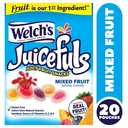 Welch's Fruit Snacks, Juicefuls Mixed Fruit, 1 oz, 20 pack
