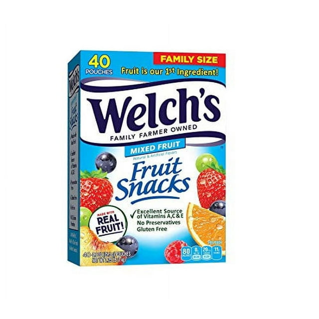 Welch’s Fruit Snacks, Mixed Fruit, Gluten Free, Bulk Pack, 0.9 oz