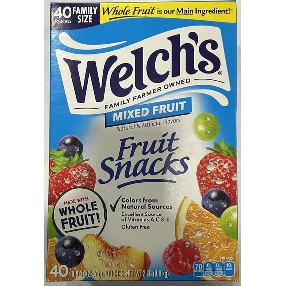 Welch's Fruit Snacks Mixed Fruit 32 oz (Pack of 2)