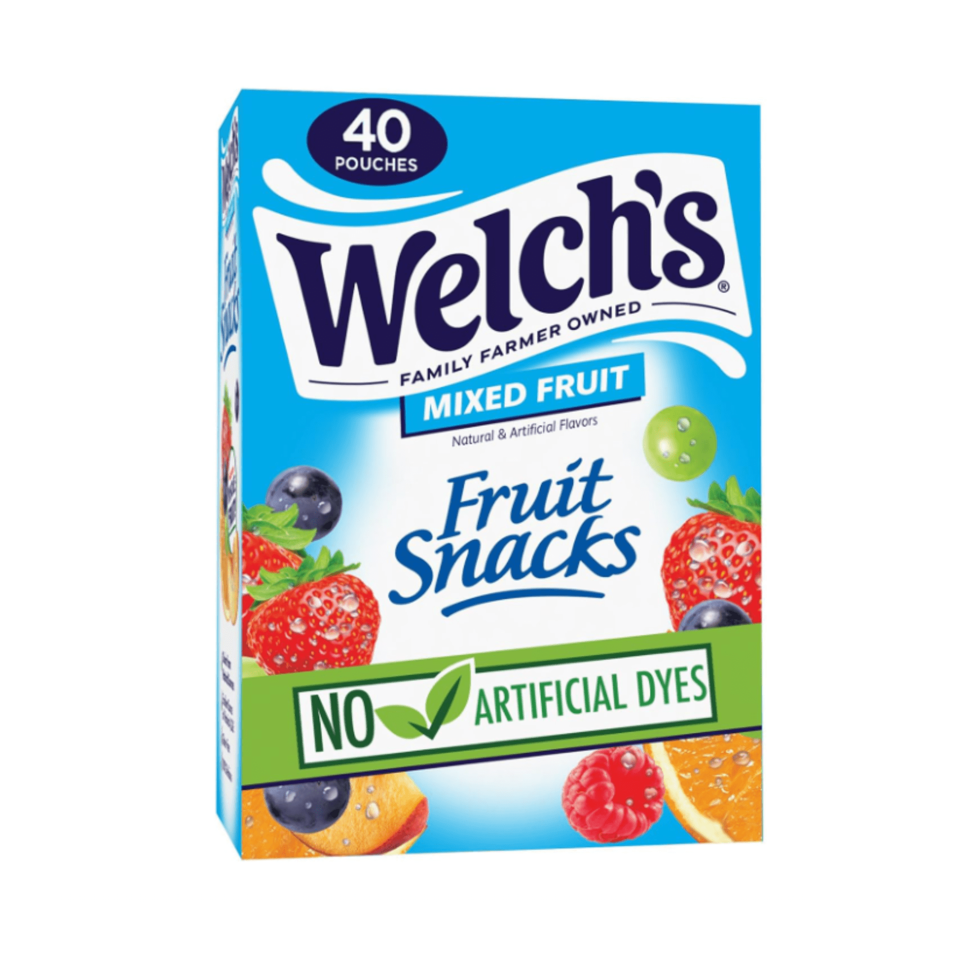 Welch's Fruit Snacks, Mixed Fruit Snack Box, Gluten Free, 0.8oz Snack Packs (Pack of 40)