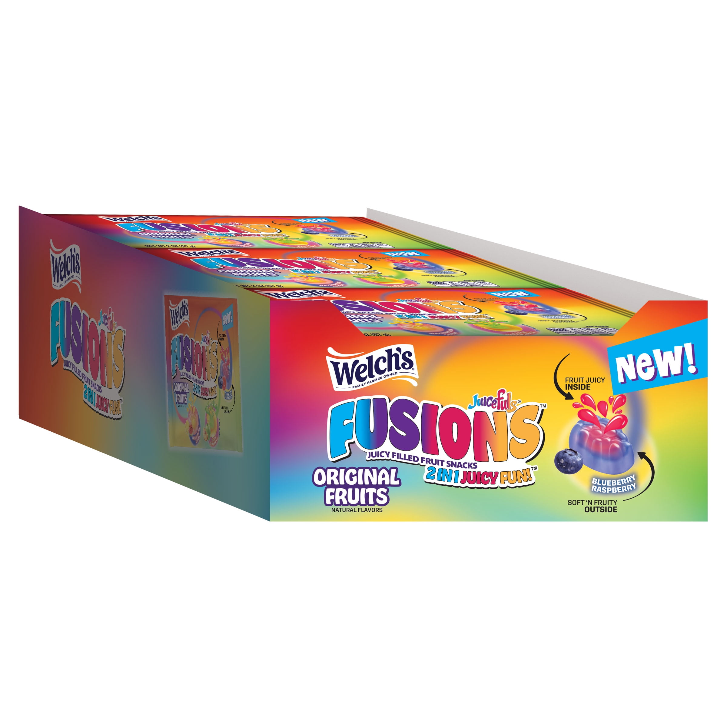 Welch's Fusions Original Fruits, Fruit Snacks, 2 oz, 18 Count