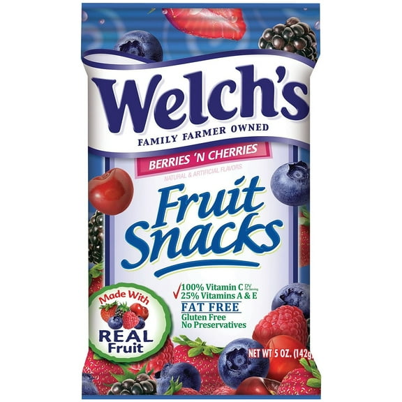 Welch's Gluten Free Berries 'N Cherries Fruit Snacks 5 oz. 12 Packs/Box (PIM05092)