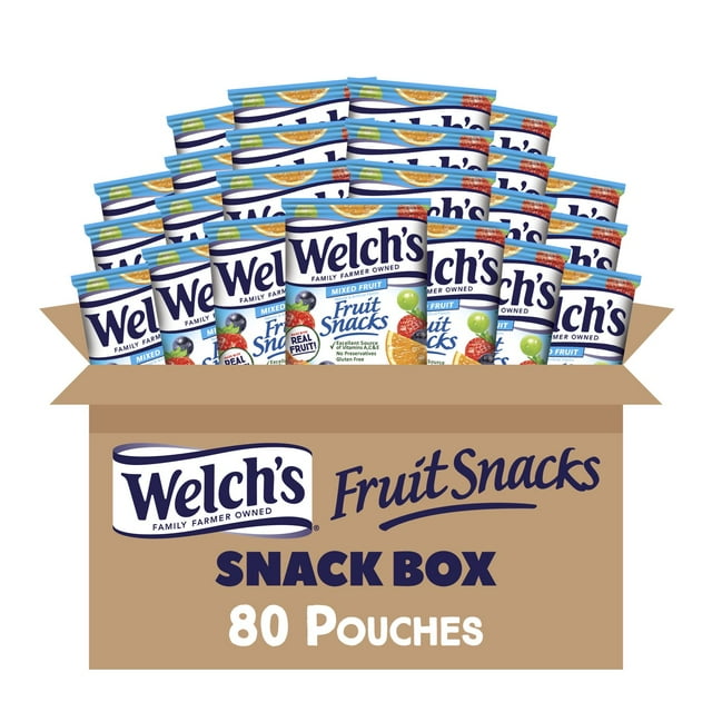 Welch's Gluten Free Bulk Fruit Snacks, Mixed Fruit, 0.8oz, 80 Count