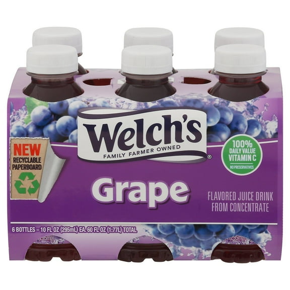Welch's Grape Juice Drink 10 oz Bottles - 6 pk (Pack of 2)