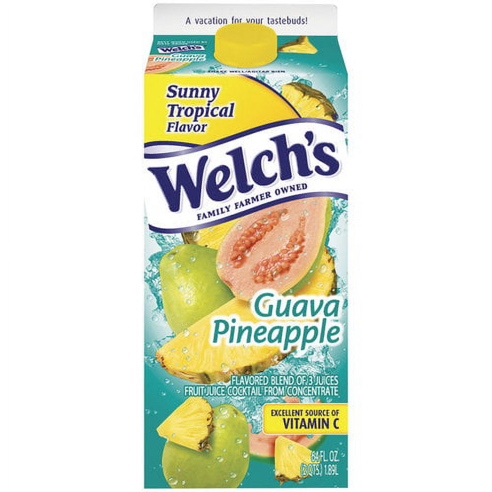 Welch's Guava Pineapple Fruit Juice Cocktail, Half Gallon
