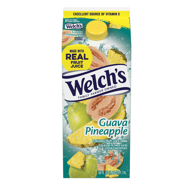 Welch's Guava Pineapple Fruit Juice Drink, 59 fl oz carton