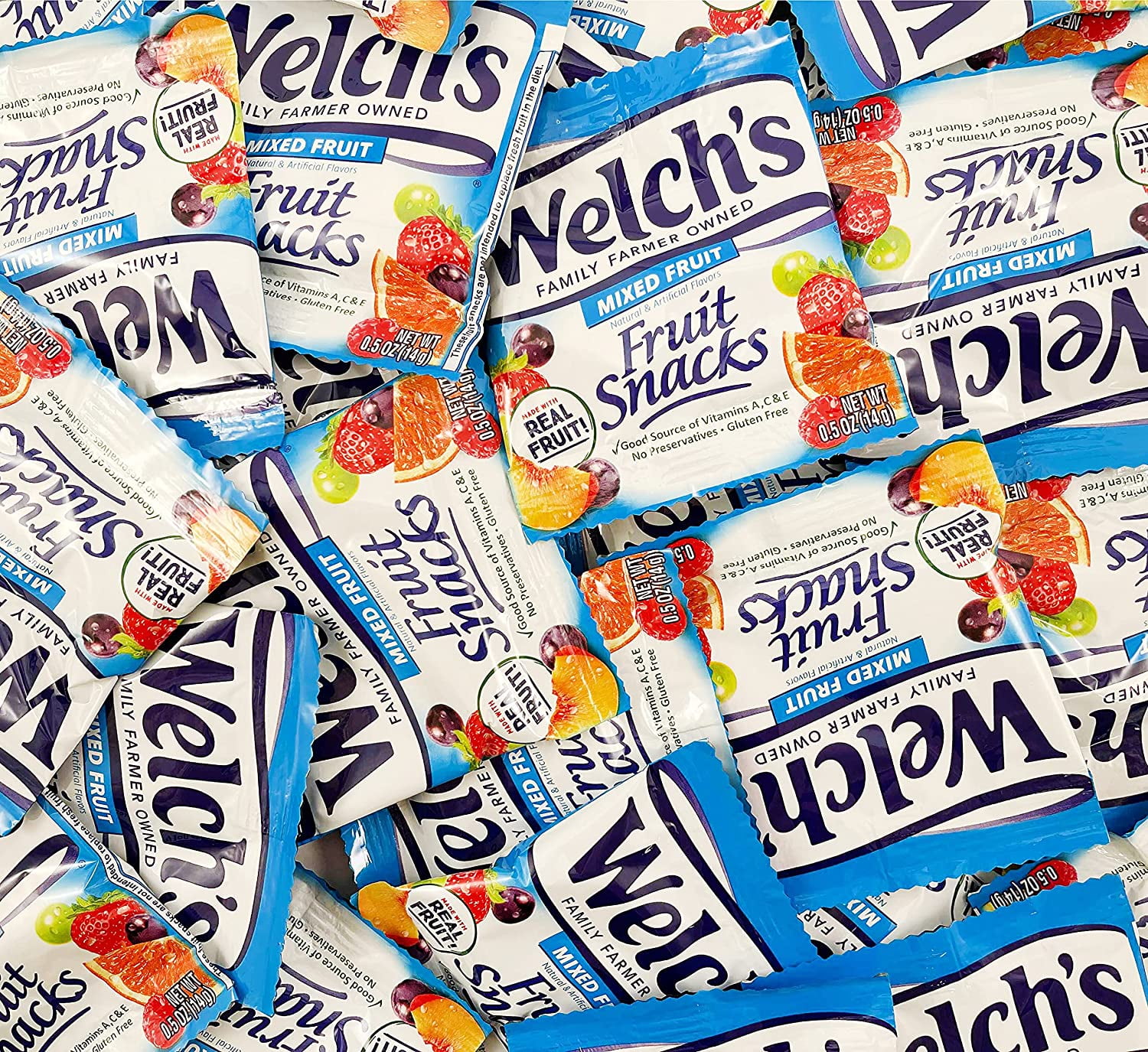 Welch's Gummy Candy Mixed Fruit Snacks, GlutenFree, 0.5 Ounce Pouch
