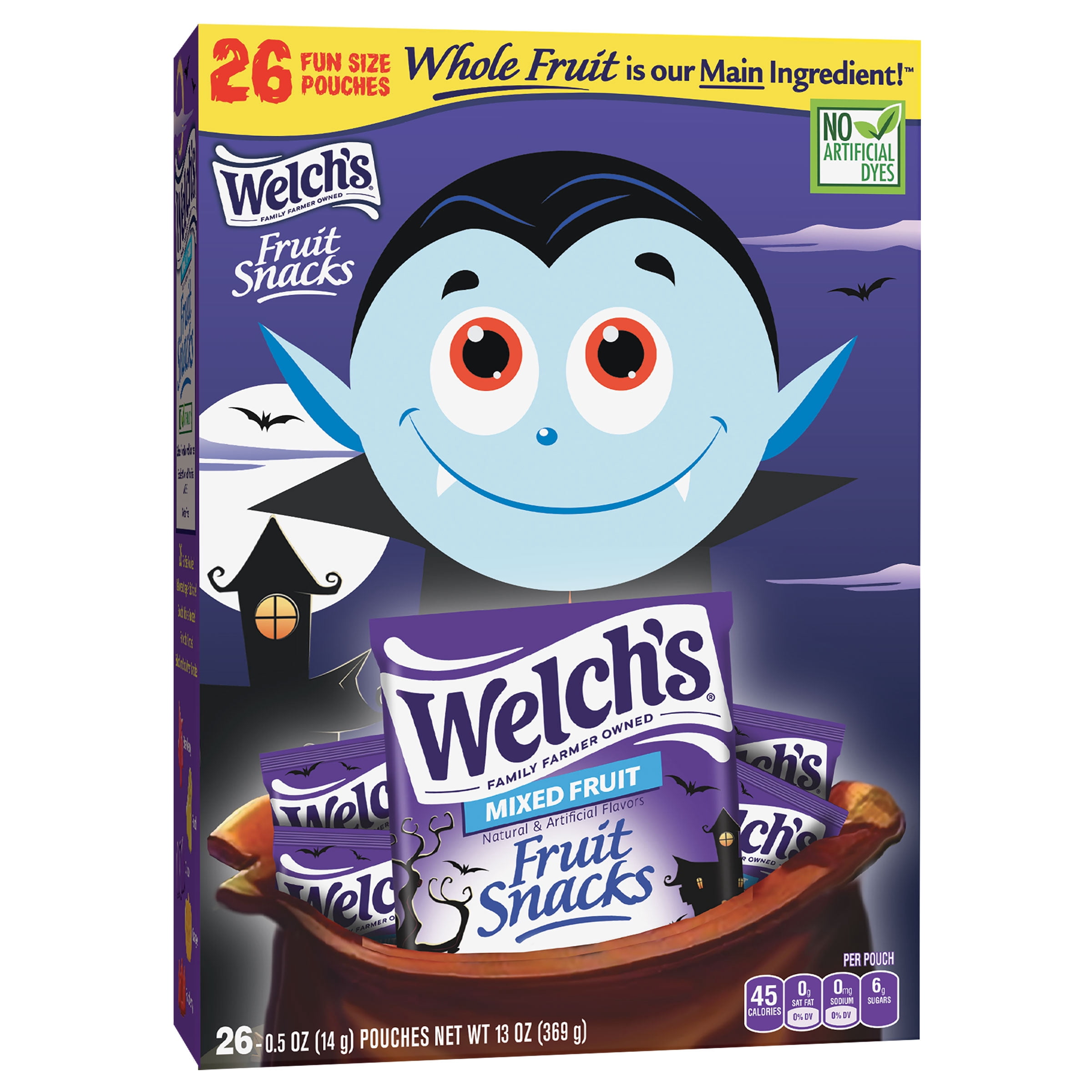 Welch's Halloween Mixed Fruit Candy Treats, 26 Count of 0.5oz Bags