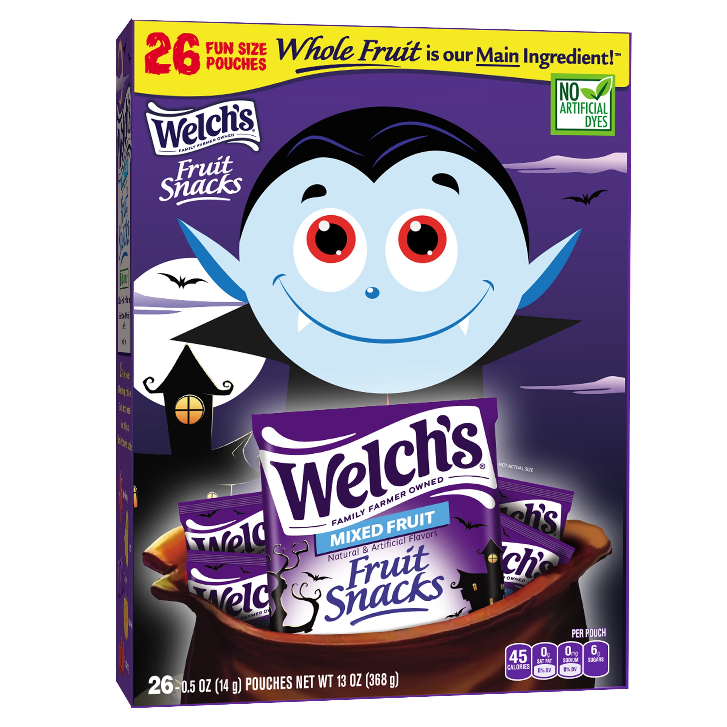 Welch's Halloween Mixed Fruit Candy Treats, 26 Count of 0.5oz Bags