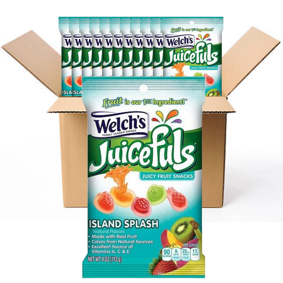 Welch's Juicefuls ISLAND SPLASH Snacks 4 Oz. Pack Of 12