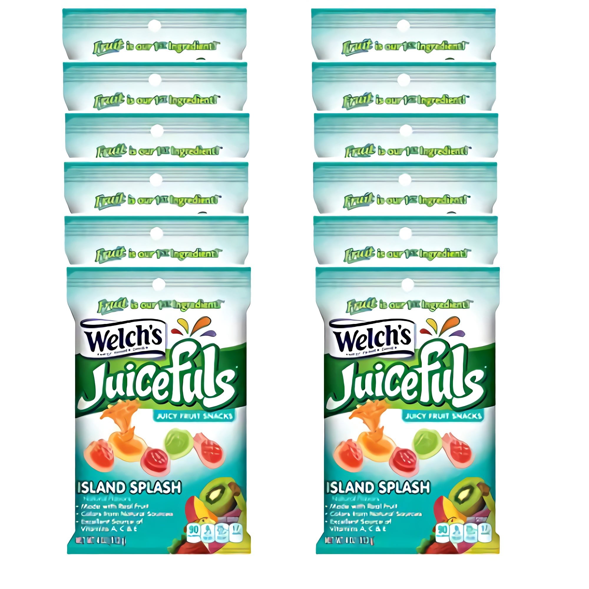 Welch’s Juicefuls Island Splash Fruit Snacks – 12 Pack, 4 oz Bags, Made with Real Fruit