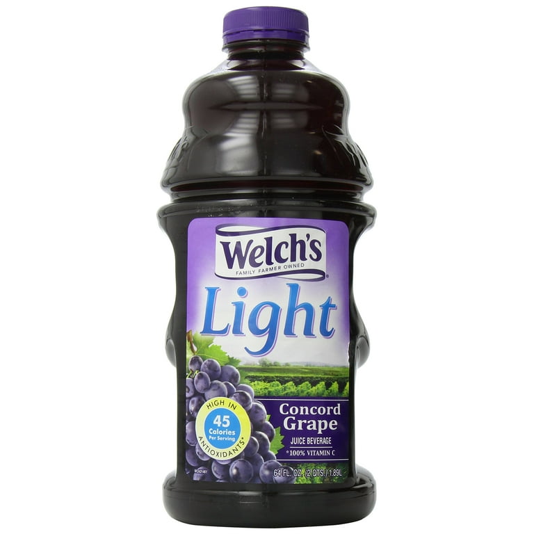 Welch s Light Juice Concord Grape No Sugar Added 64 Ounce Pack of 4