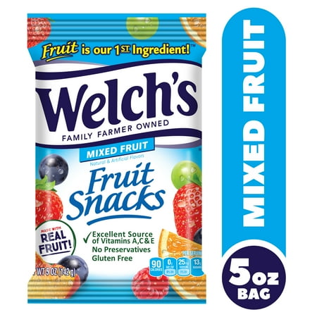 Welch's Fruit Snacks Gluten-Free Mixed Fruit Soft Fruit Snacks, 5 oz