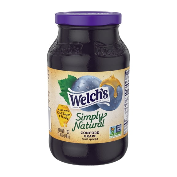 Welch's Simply Natural Concord Grape Spread, 17 oz Jar