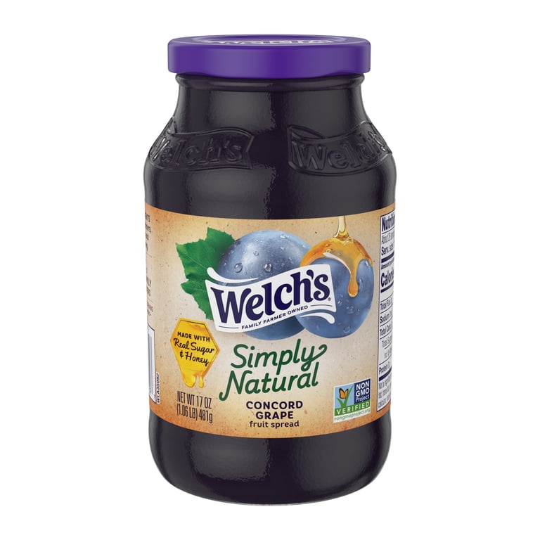 Welch's Natural Concord Grape Spread, 17 oz Jar - Walmart.com