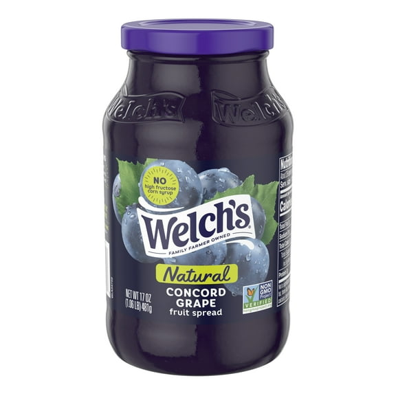 Welch's Natural Concord Grape Spread, 17 oz Jar