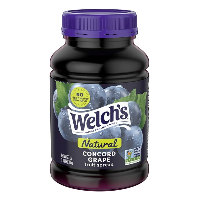Welch's Natural Concord Grape Spread, 27 oz Jar